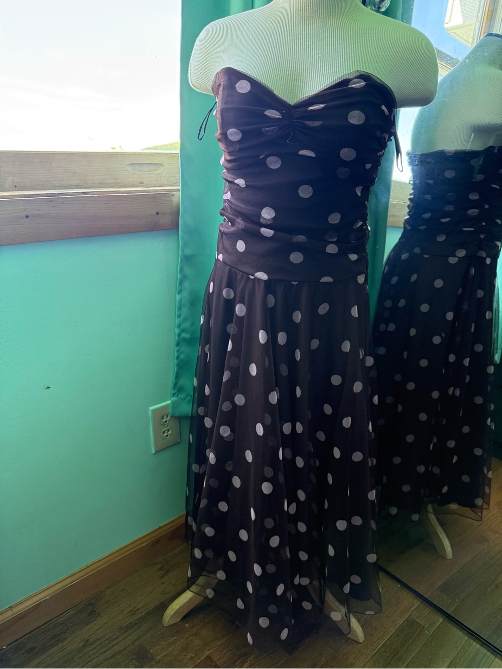 Speechless Polka Dot Strapless Dress